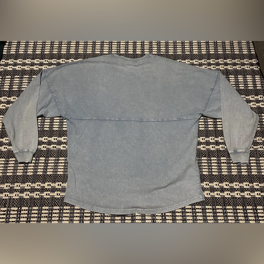 Dapplebay light blue oversized tie dye Womens Long Sleeve Equestrian Horse lover - Picture 6 of 11